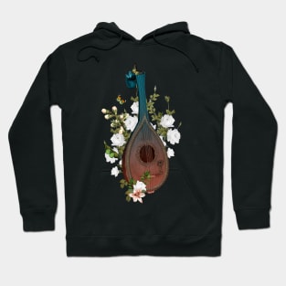 Wonderful elegant lute with flowers and celtic knot Hoodie